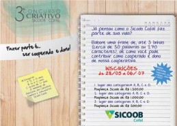 Participe do 3º Concurso Criativo Sicoob Cofal