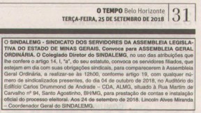 CONVOCAÇÃO  ASSEMBLEIA GERAL ORDINÁRIA (04.10)