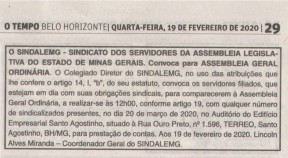 Cancelamento da Assembleia Geral Ordinária (Prestação de Contas)